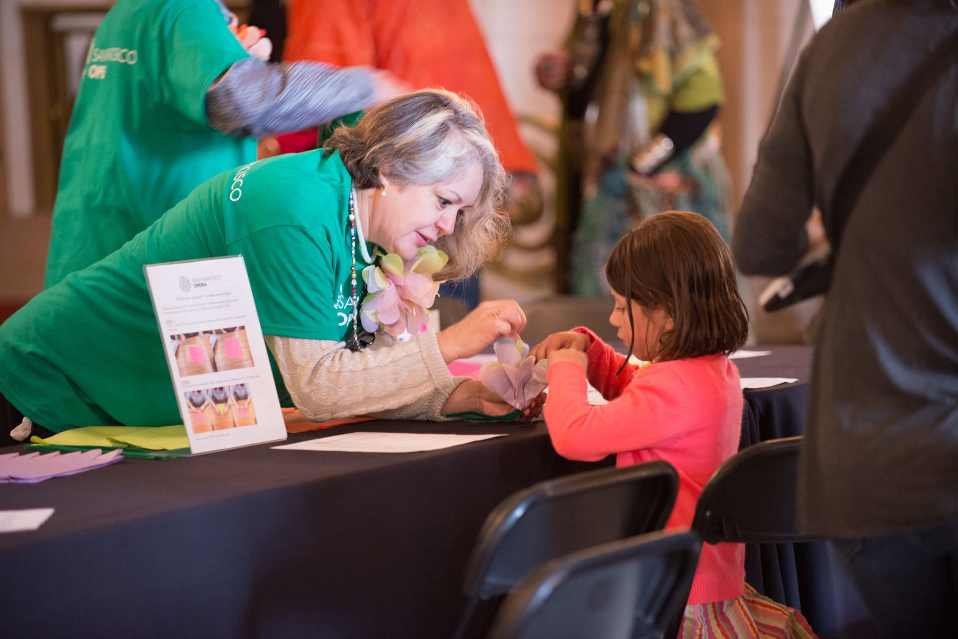 Opera Volunteers assisting guests