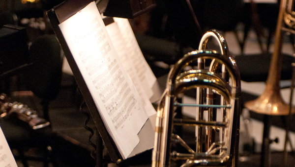 Music stand in the horns section