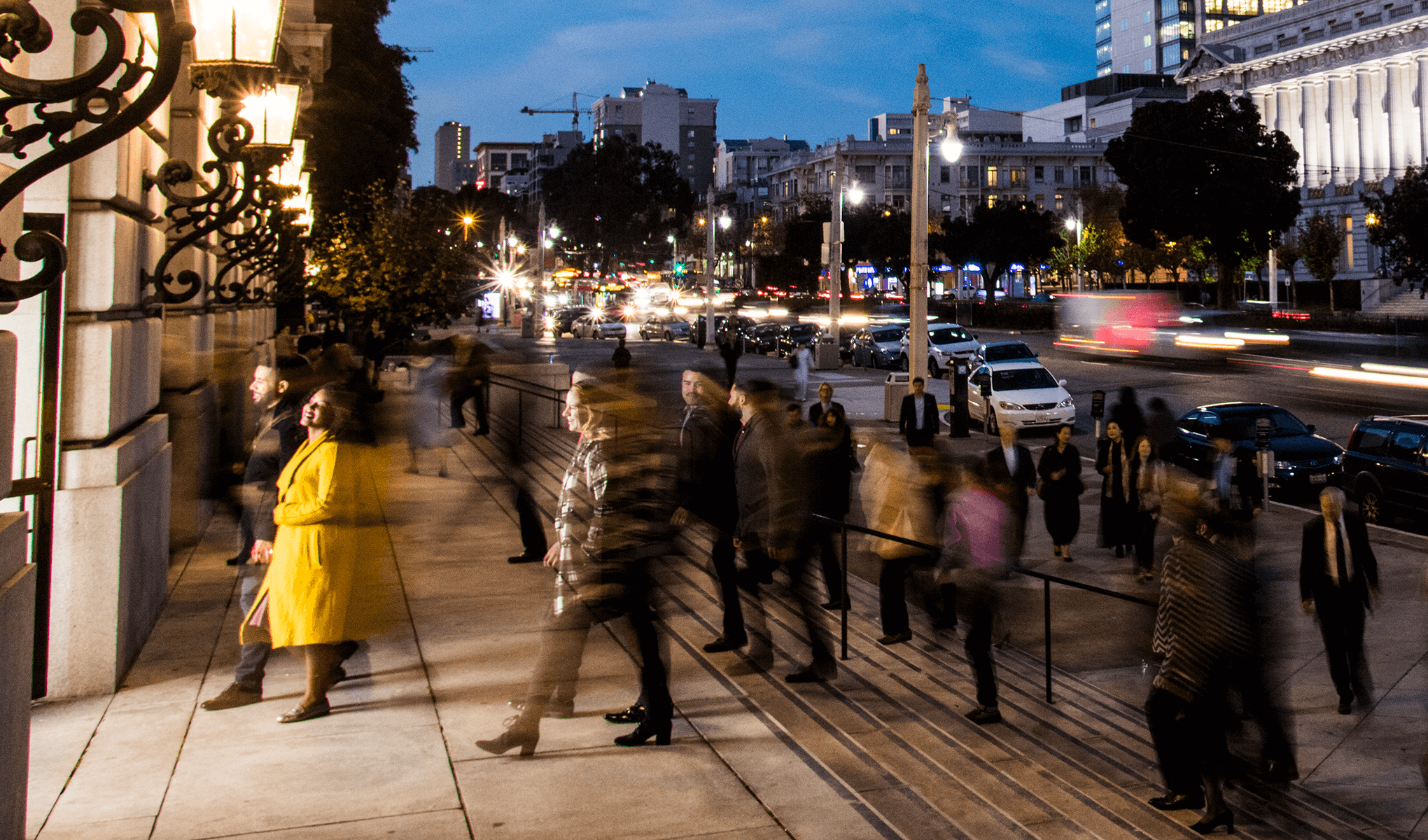 People entering the War Memorial Opera House