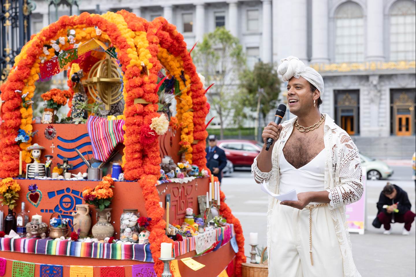 performer at an altar where we will hold a unique, multicultural, ritual ceremony that dives deep into the celebrations of the stages of life and death.  