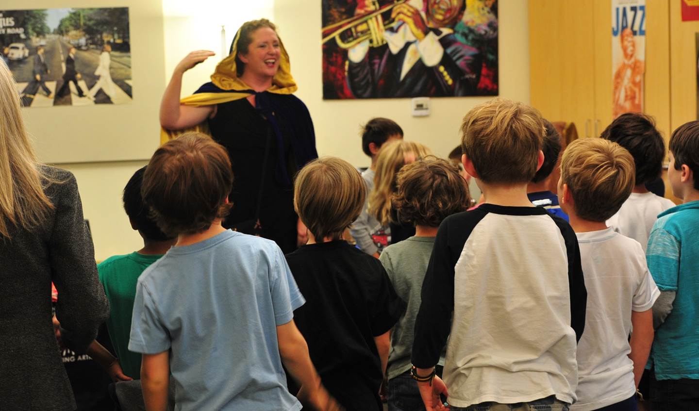 Children performing in Sing a Song